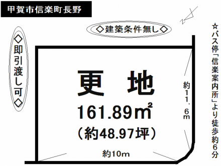 土地 - 滋賀県甲賀市信楽町長野