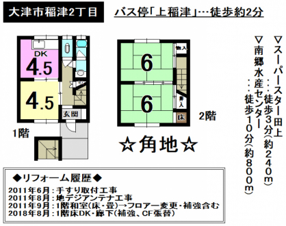 滋賀県大津市北大路１丁目 180万円 一戸建て 匠工房