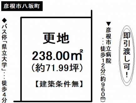 土地 - 滋賀県彦根市八坂町