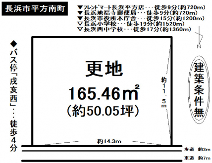 土地 - 滋賀県長浜市平方南町