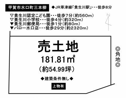 土地 - 滋賀県甲賀市水口町三本柳