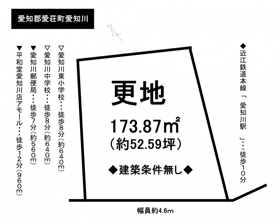 滋賀県愛知郡愛荘町愛知川 447万円 土地 匠工房