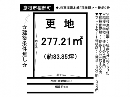 土地 - 滋賀県彦根市稲部町