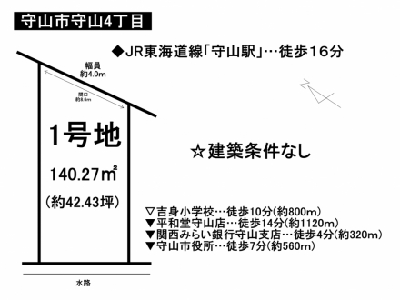 土地 - 滋賀県守山市守山4丁目