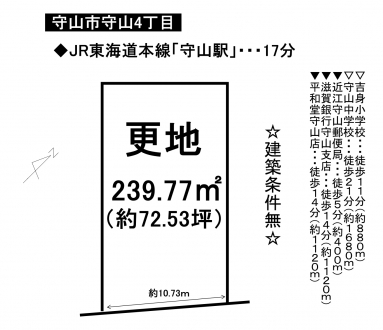土地 - 滋賀県守山市守山4丁目