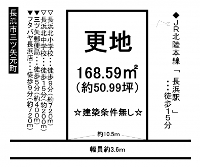 土地 - 滋賀県長浜市三ツ矢元町