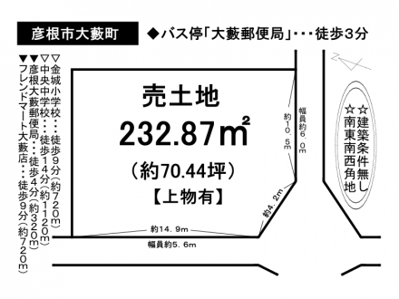 土地 - 滋賀県彦根市大藪町