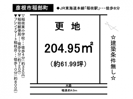 土地 - 滋賀県彦根市稲部町