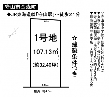 土地 - 滋賀県守山市金森町