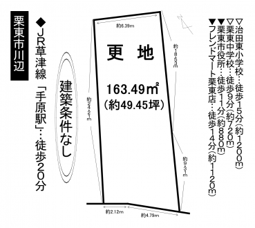 土地 - 滋賀県栗東市川辺
