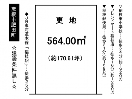 土地 - 滋賀県彦根市肥田町