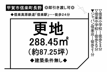 土地 - 滋賀県甲賀市信楽町長野