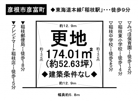 土地 - 滋賀県彦根市彦富町