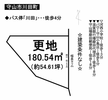 土地 - 滋賀県守山市川田町