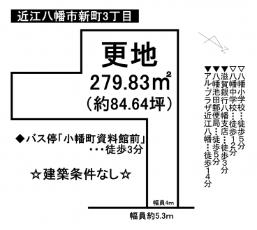 土地 - 滋賀県近江八幡市新町3丁目