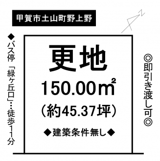 土地 - 滋賀県甲賀市土山町野上野