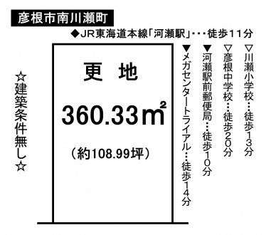 土地 - 滋賀県彦根市南川瀬町