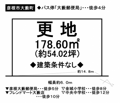 土地 - 滋賀県彦根市大藪町