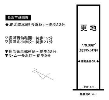 土地 - 滋賀県長浜市祇園町