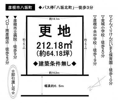 土地 - 滋賀県彦根市八坂町