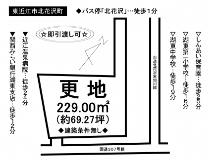 土地 - 滋賀県東近江市北花沢町
