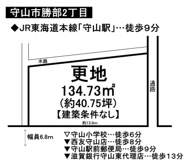 土地 - 滋賀県守山市勝部2丁目