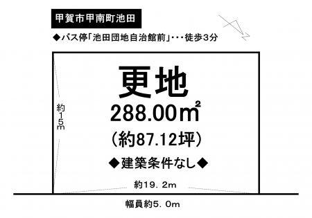 土地 - 滋賀県甲賀市甲南町池田