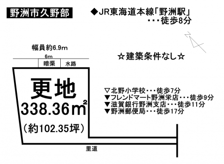 土地 - 滋賀県野洲市久野部