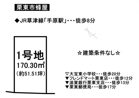 土地 - 滋賀県栗東市蜂屋