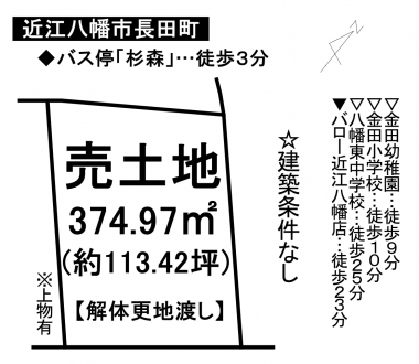 土地 - 滋賀県近江八幡市長田町