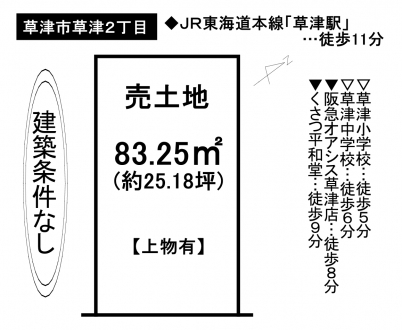 土地 - 滋賀県草津市草津２丁目