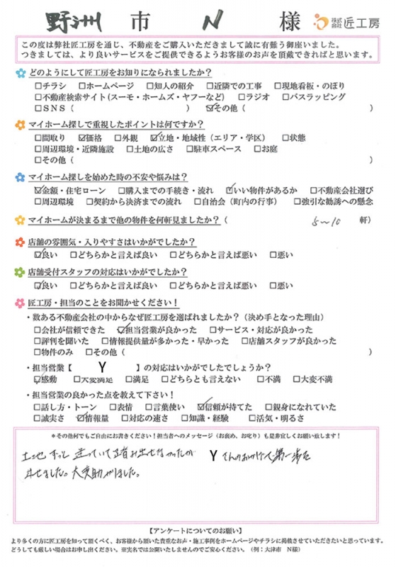 野洲市　N様【不動産を購入】
